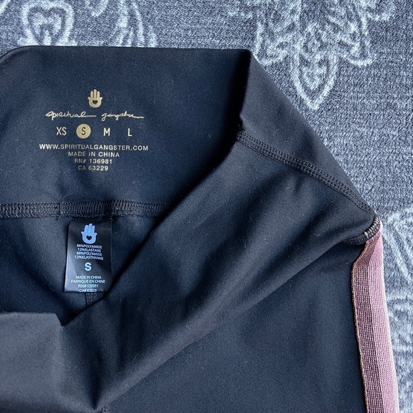 Spiritual Gangster Sparkle Stripe HW Leggings Size Small - Picture 9 of 12